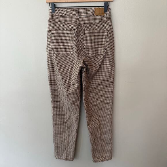 American Eagle Dark Academia High Waisted Houndstooth Mom Jeans Stretch Sz 0 - Picture 6 of 16